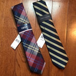 Set of 2 Mens Ties Izod and Tommy Hillfiger